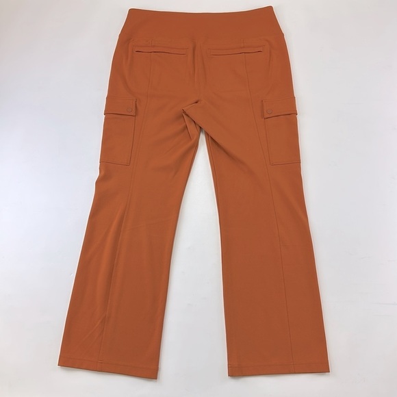 Athleta Delancey Straight Cargo Pant Size 1X Foliage Orange pull on Curvy Girl - Picture 12 of 12